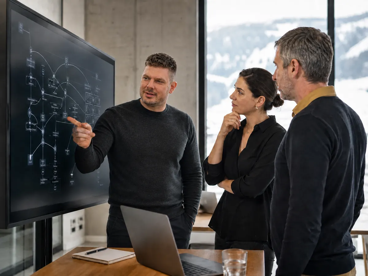 Beratungsteam der High-Definition Development & Networks GmbH bei der gemeinsamen IT-Planung